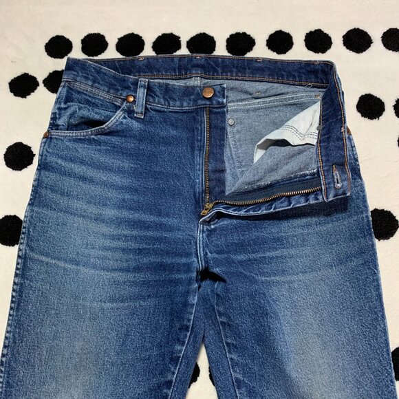 Wrangler 947STR Cowboy Cut Dark Faded Denim Bootcut Jeans - Picture 4 of 12